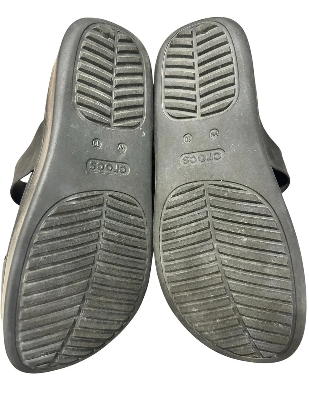 CROCS Slip on Black Platform Slide Womens Size -10 Like New